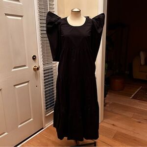 Sea New York Elegant Black Puff Sleeve Dress